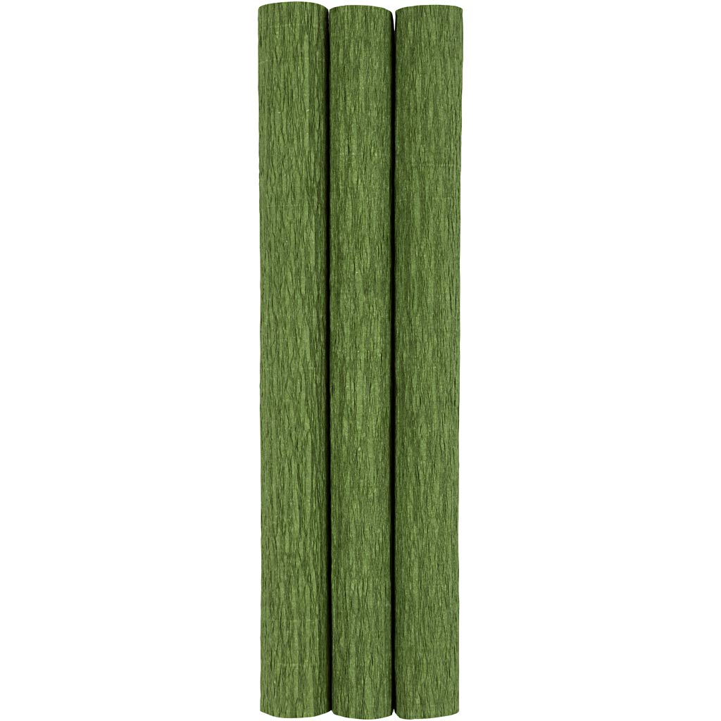 Crêpepapier, vel 25x60 cm, crêpe-verhouding: 180%, 105 gr, lime groen, 3 vel 1 doos