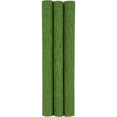 Crêpepapier, vel 25x60 cm, crêpe-verhouding: 180%, 105 gr, lime groen, 3 vel 1 doos