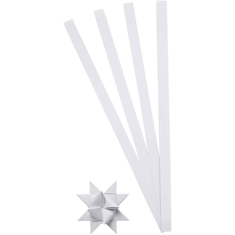 Strisce intrecciate Creativ company, l: 45 cm, l: 10 mm, d 4,5 cm, bianco, 100 strisce 1 scatola