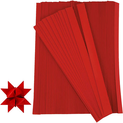 Creative Company Braid Strips, L: 45 cm, B: 15 mm, D 6,5 cm, rosso, 500 strisce 1 scatola