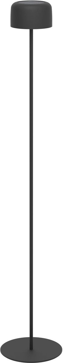 Lampada da terra Eglo roccanova-l - ricaricabile (fino a 22 ore di luce) - solare - 120 cm - nera - wireless - dimmerabile - per interni ed esterni
