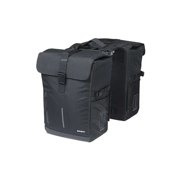 Basil Basil Double Bicycle Borse Move Mik 30 litri 16 x 27 x 38 cm nero