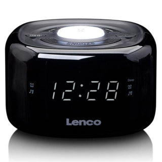 Radio dell'orologio Lenco FM con lampada notturna