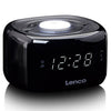 Radio dell'orologio Lenco FM con lampada notturna