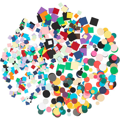 Mosaico in cartone Creative Company, misura 10+15+20 mm, ca. 80000 pezzi, vari colori, 8x180 g 1 scatola