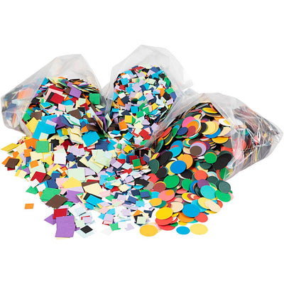 Mosaico in cartone Creative Company, misura 10+15+20 mm, ca. 80000 pezzi, vari colori, 8x180 g 1 scatola
