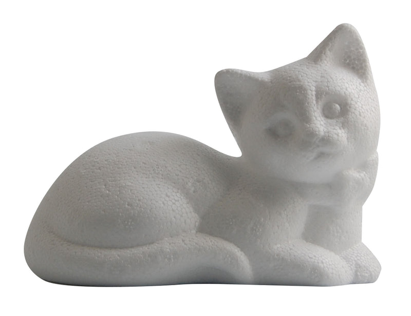 Vaessen creative • gatto di polistirolo sdraiato 14 cm