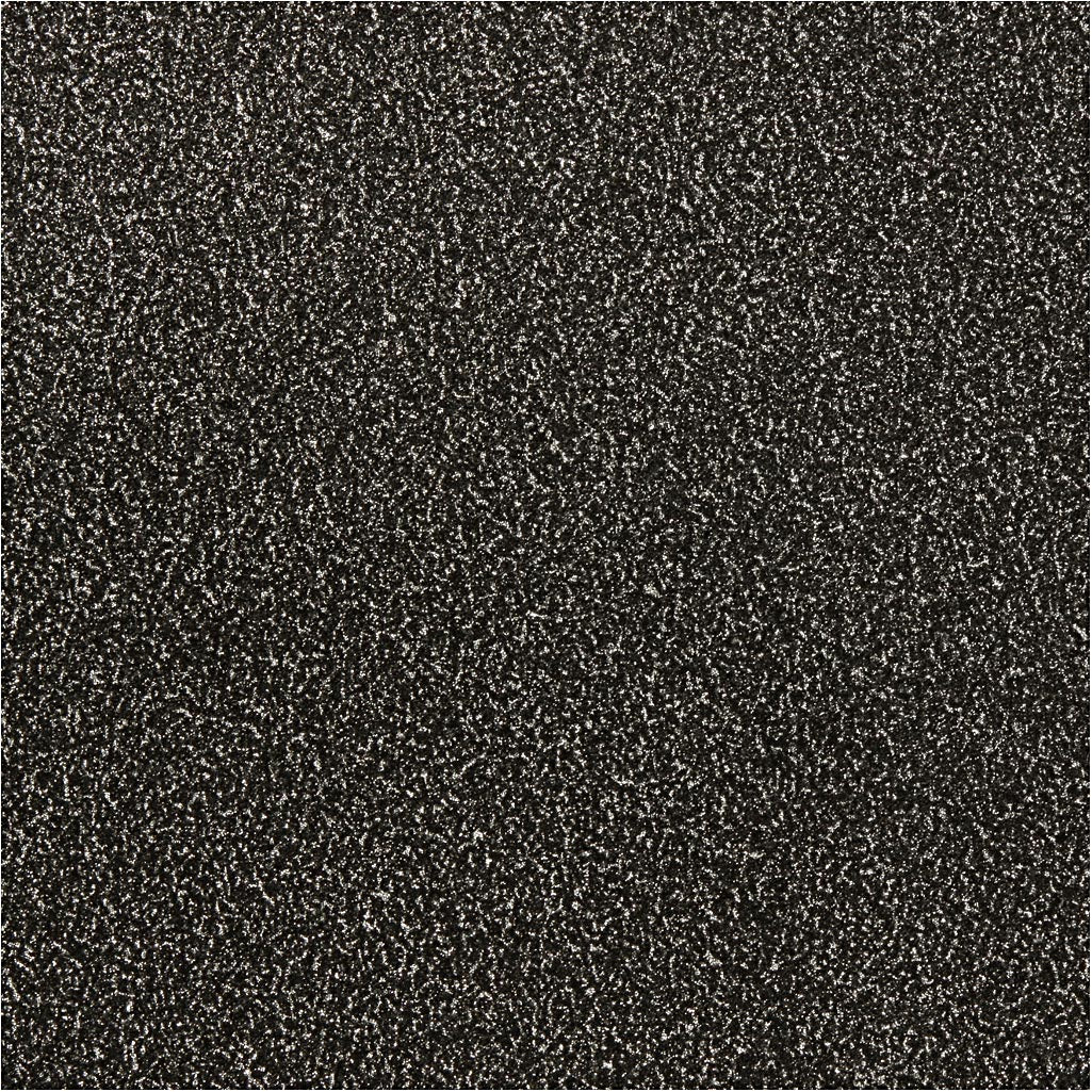 Glitterfolie, b: 35 cm, dikte 110 my, zwart, 2 m 1 rol