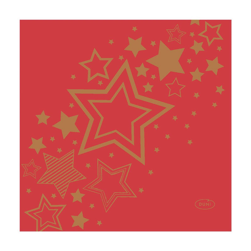 Tovaglioli Duni Holiday Star rosso 24x24 cm