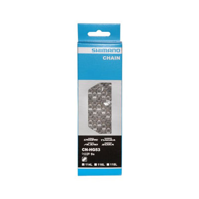 Collar Shimano HG53 - 9 Velocidad - Plata - 116 enlaces