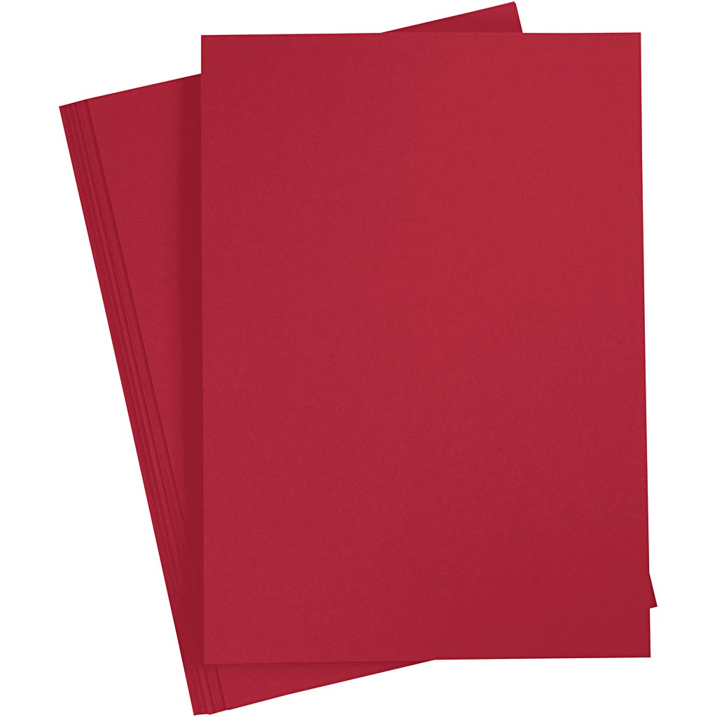 Creativ company gekleurd karton, a4, vel 210x297 mm, 180 gr, kerstrood, 20 vel 1 doos