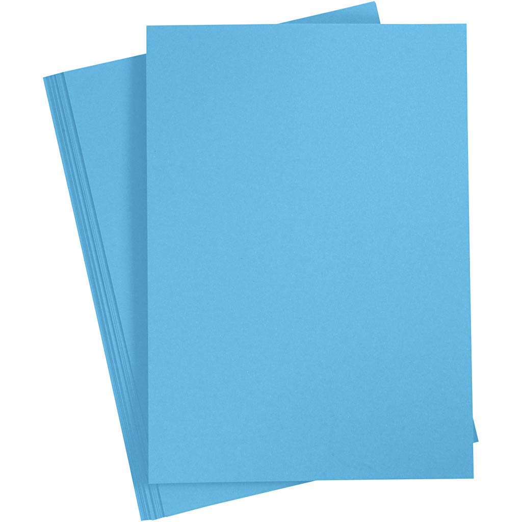 Creative Company Colored Cardboard Clear Blue A4, 20 fogli
