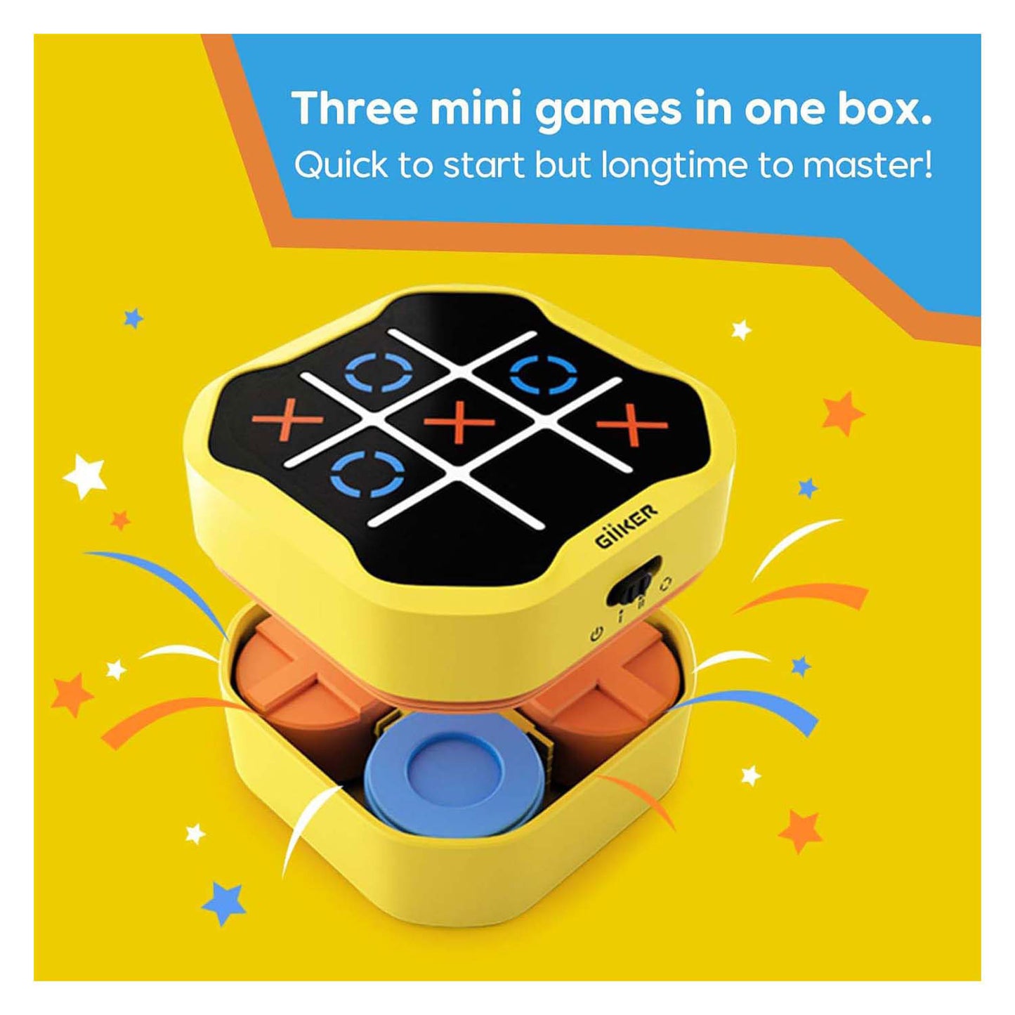 Giiker tic-tac-toe bolt game-giallo