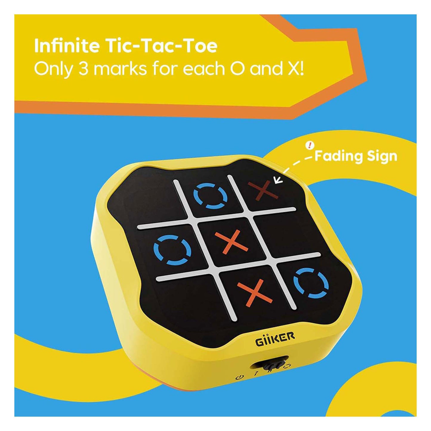 Giiker tic-tac-toe bolt game-giallo