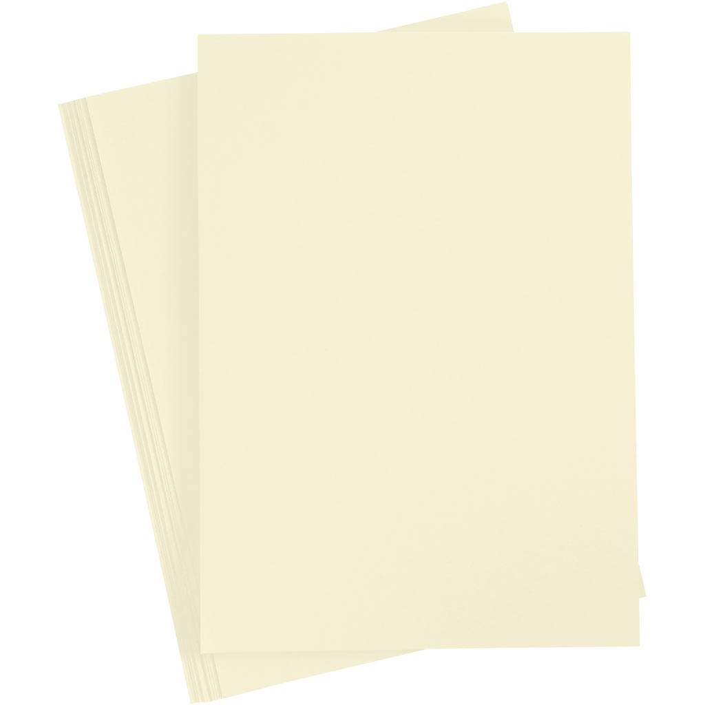 Cartoncino Creative Company, A4, foglio 210x297 mm, 210 g, giallo pastello, 10 fogli 1 scatola
