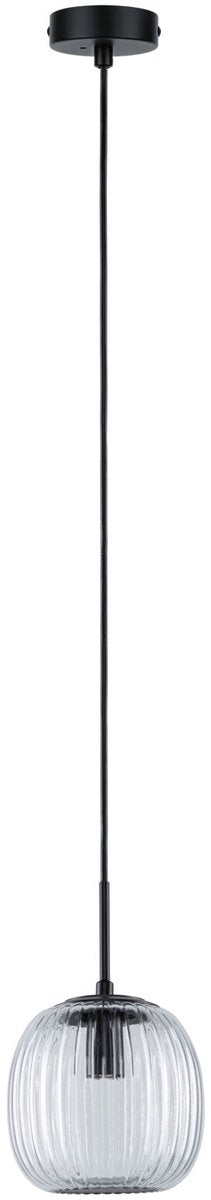 Paulmann Lampada a sospensione LED Ruya E14 max. Vetro da 20 W, nero opaco