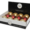 Decoris bolas de Navidad mezclan 12 piezas rojo dorado perla