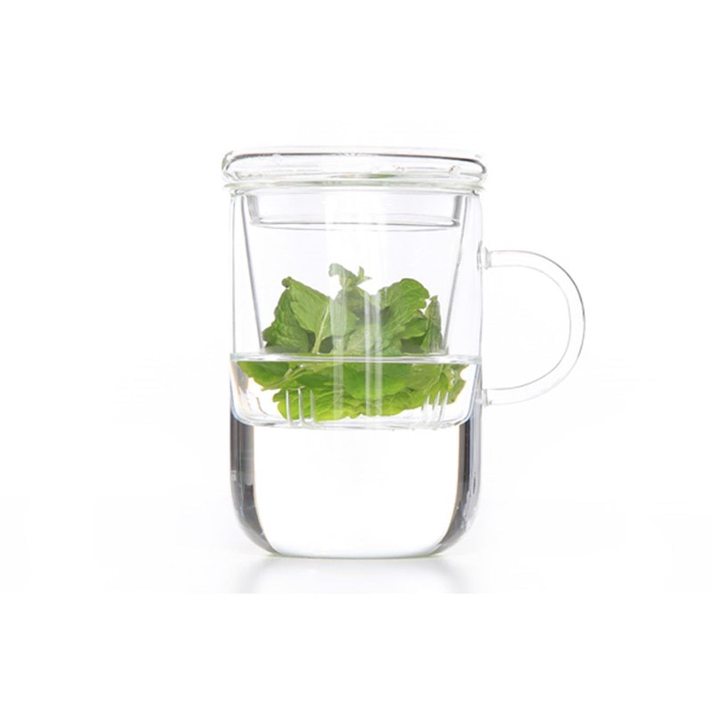 Theeglas met filter ø 8cm h=12cm
