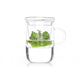 Theekop met filter glas cl ø 8cm hoogte: 12,5 cm inhoud: 470 ml