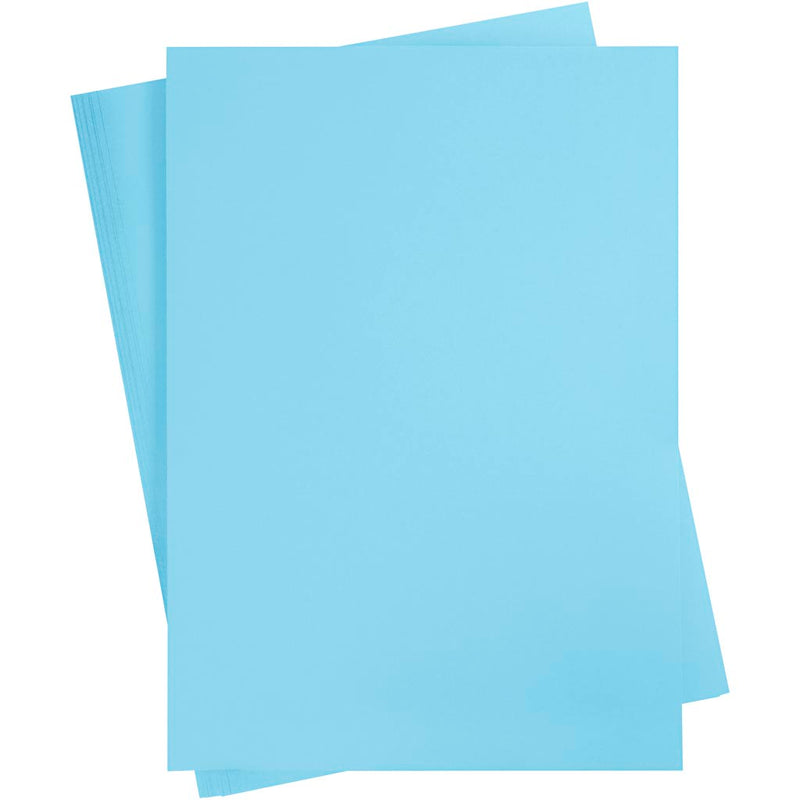 Creativ company cartoncino colorato, a2, foglio 420x594 mm, 180 gr, azzurro, 100 fogli 1 scatola