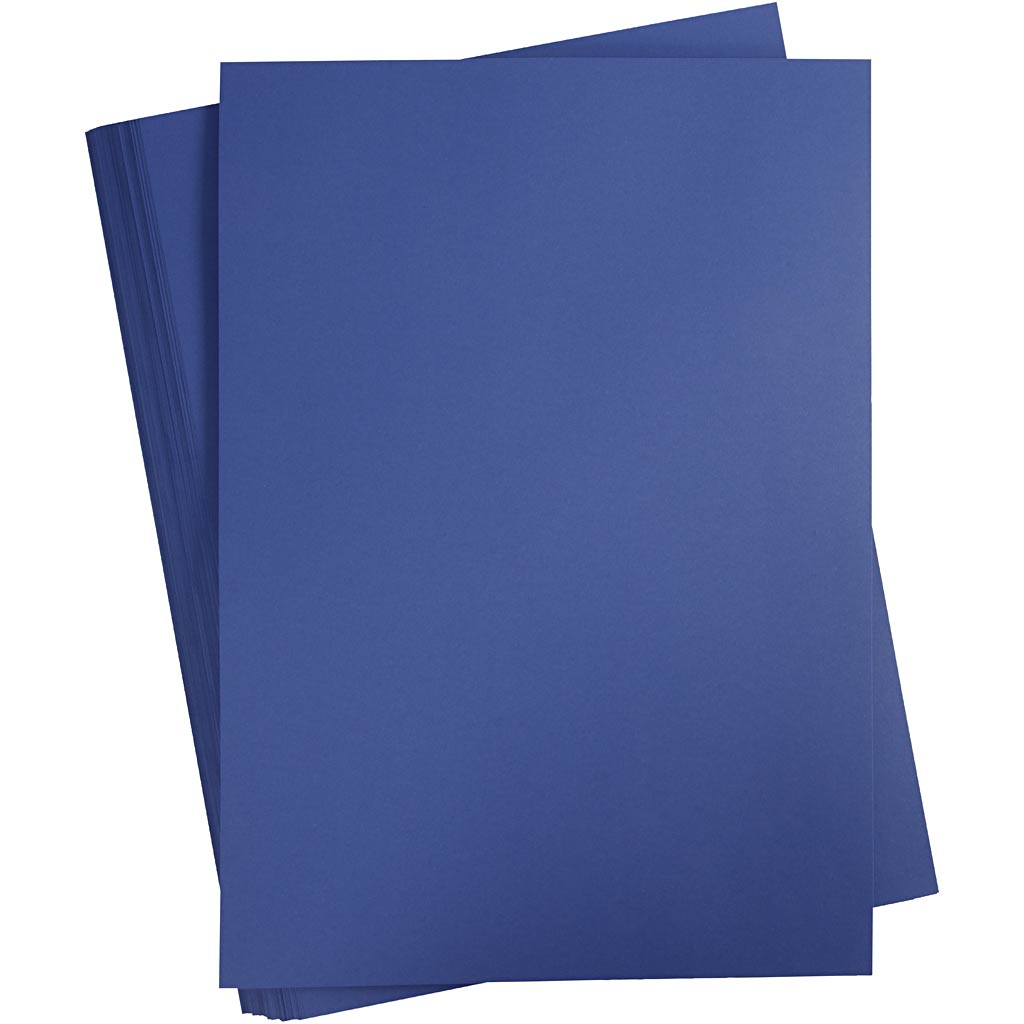 Creativ company cartoncino colorato, a2, foglio 420x594 mm, 180 gr, blu scuro, 100 fogli 1 scatola