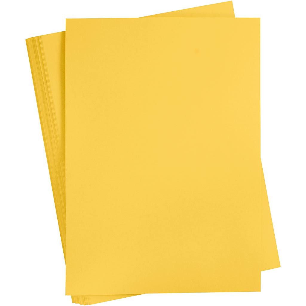 Creativ company cartulina de colores, a2, hoja 420x594 mm, 180 gr, amarillo sol, 100 hojas 1 caja