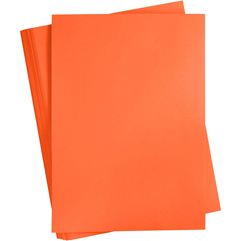 Creativ company cartoncino colorato, a2, foglio 420x594 mm, 180 gr, arancione, 100 fogli 1 scatola
