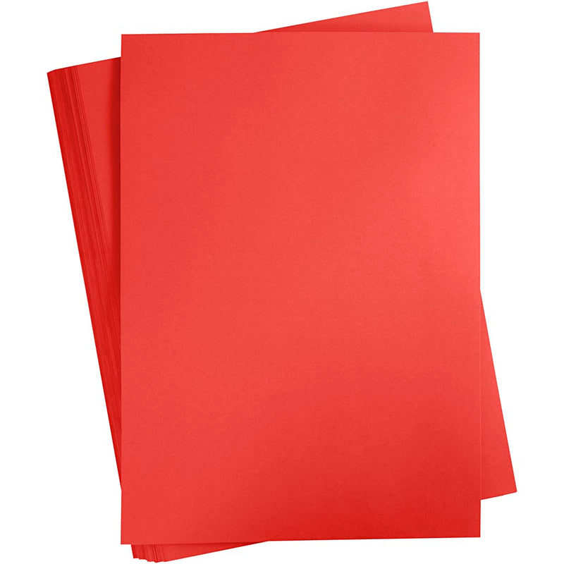 Creativ company cartoncino colorato, a2, foglio 420x594 mm, 180 gr, rosso, 100 fogli 1 scatola