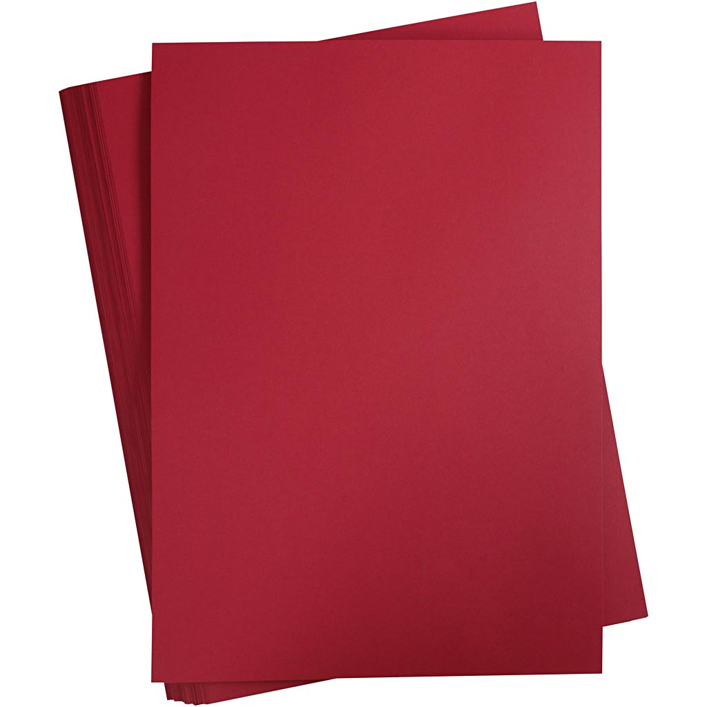 Cartoncino colorato Creativ company, a2, foglio 420x594 mm, 180 gr, rosso Natale, 100 fogli 1 scatola