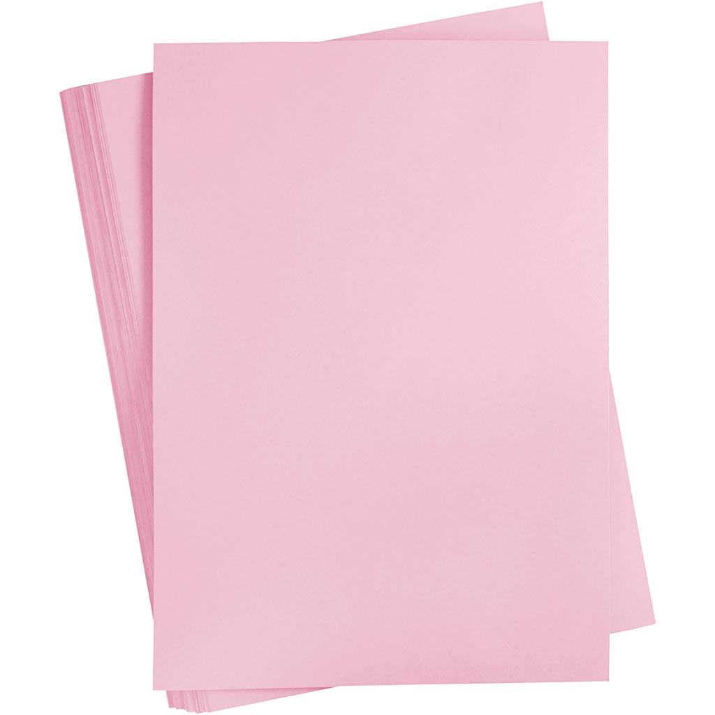 Creativ company cartoncino colorato, a2, foglio 420x594 mm, 180 gr, rosa chiaro, 100 fogli 1 scatola