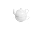 Acogedor té de moda para uno ø10xh14cm blanco