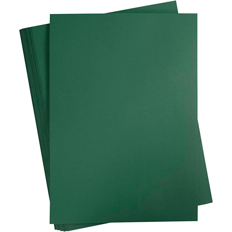 Creativ company cartoncino colorato, a2, foglio 420x594 mm, 180 gr, verde scuro, 100 fogli 1 scatola