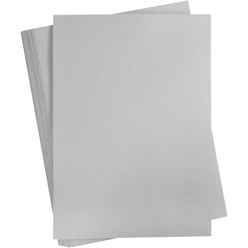 Creativ company cartoncino colorato, a2, foglio 420x594 mm, 180 gr, grigio, 100 fogli 1 scatola