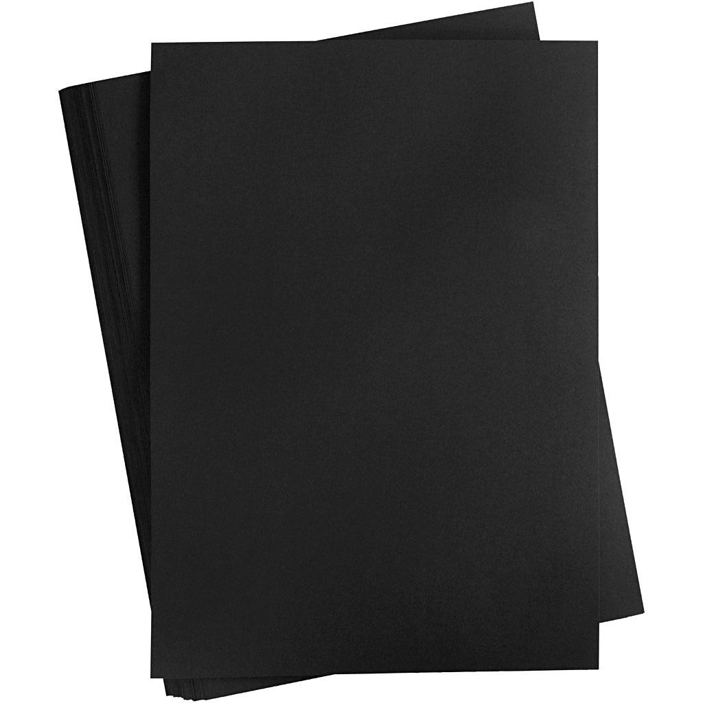 Creativ company cartulina de colores, a2, hoja 420x594 mm, 180 gr, negro, 100 hojas 1 caja