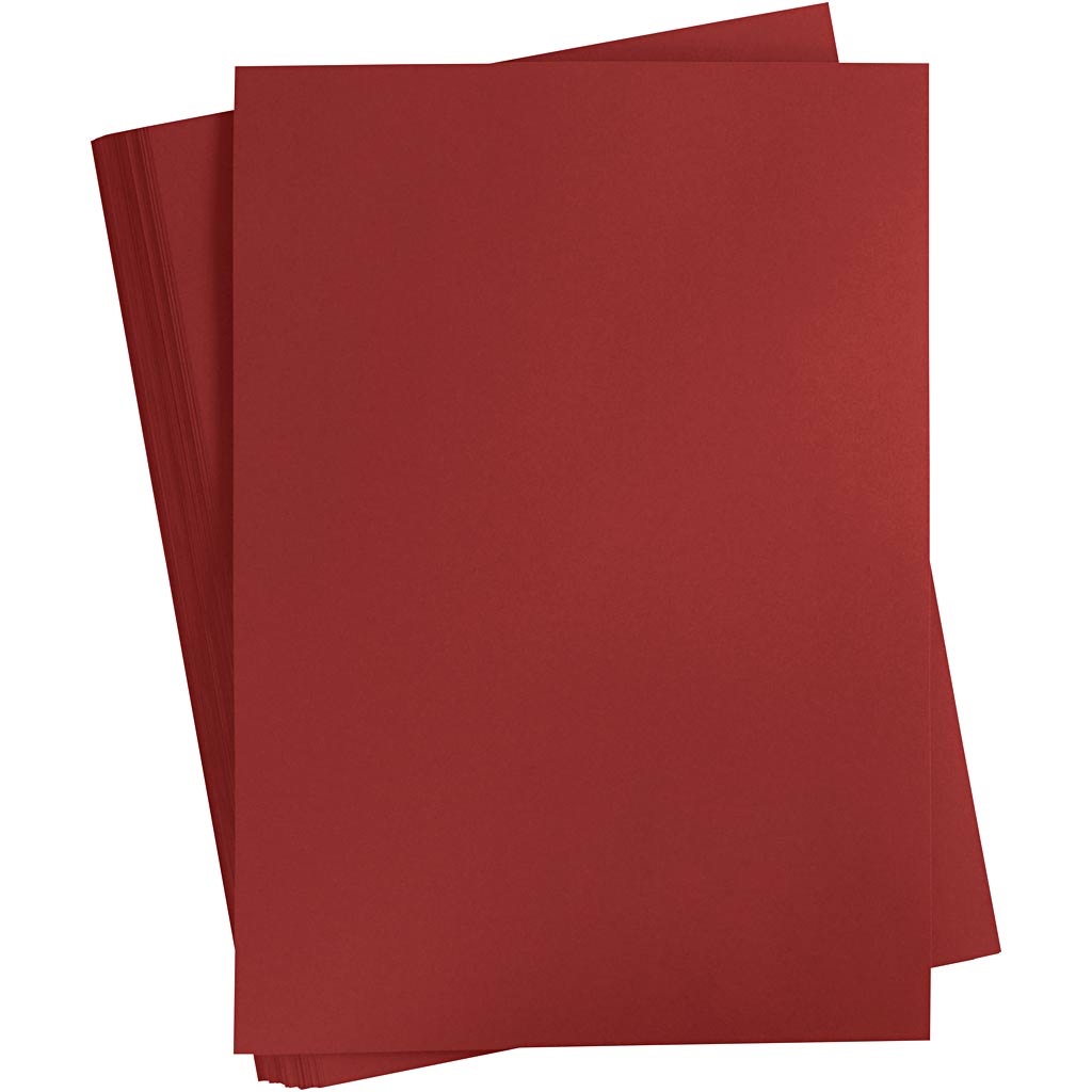 Creativ company cartoncino colorato, a2, foglio 420x594 mm, 180 gr, rosso scuro, 100 fogli 1 scatola