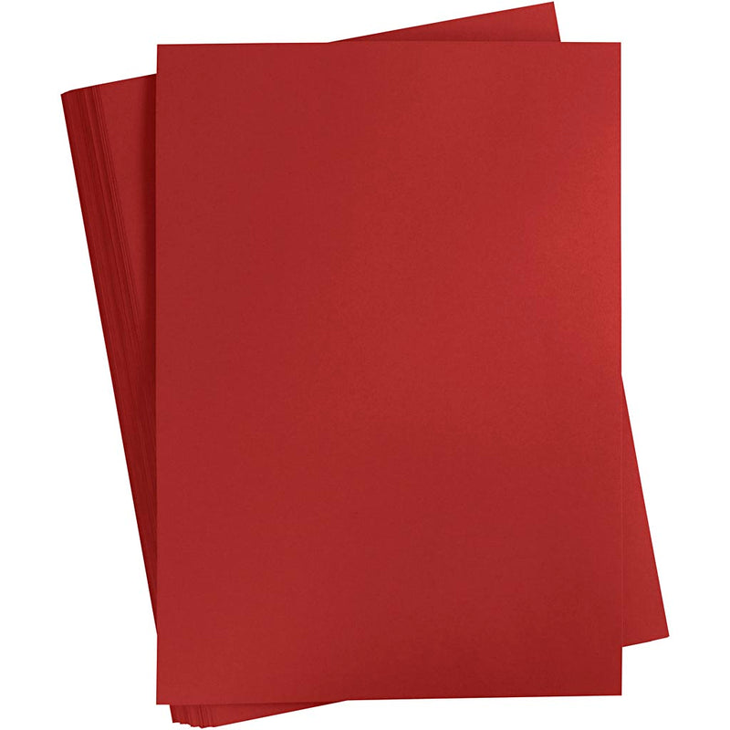 Creativ company cartoncino colorato, a2, foglio 420x594 mm, 180 gr, rosso scuro, 100 fogli 1 scatola