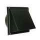 Renson 1066438 - Rejilla de campana extractora de acero inoxidable negra tipo 641 ø150mm, de superficie | 2 piezas
