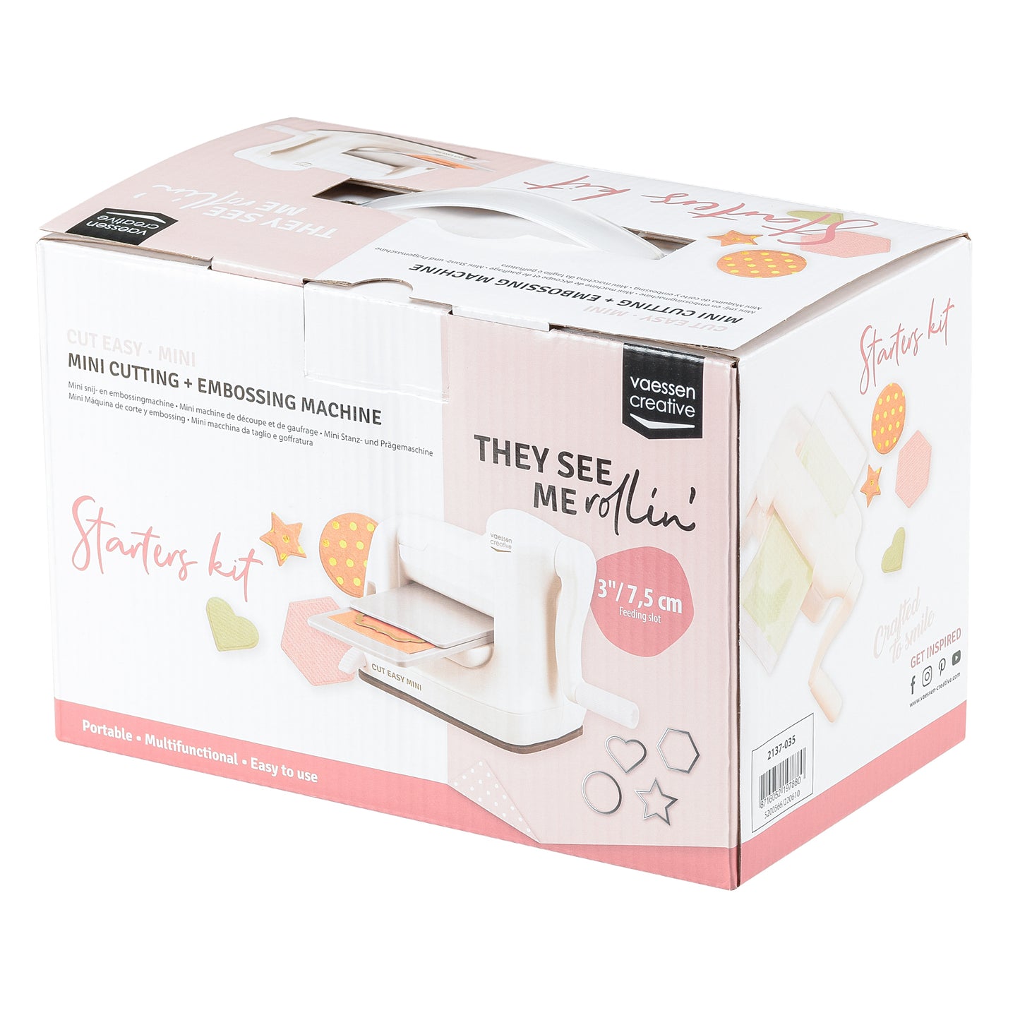 Vaessen creative • cut easy mini máquina de corte y estampado marfil