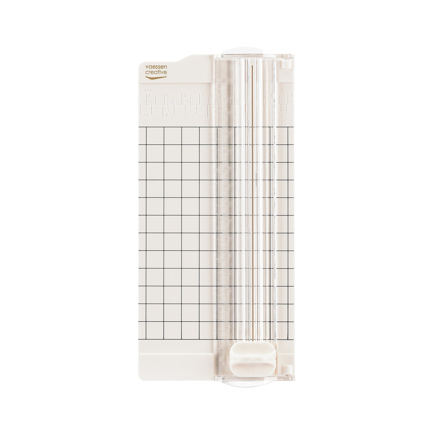 Vaessen creative • mini papiersnijder 15,3x6,5cm offwhite