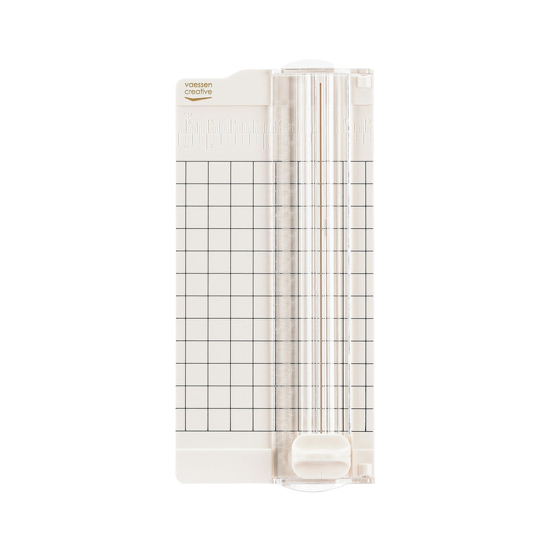 Vaessen creative • mini papiersnijder 15,3x6,5cm offwhite