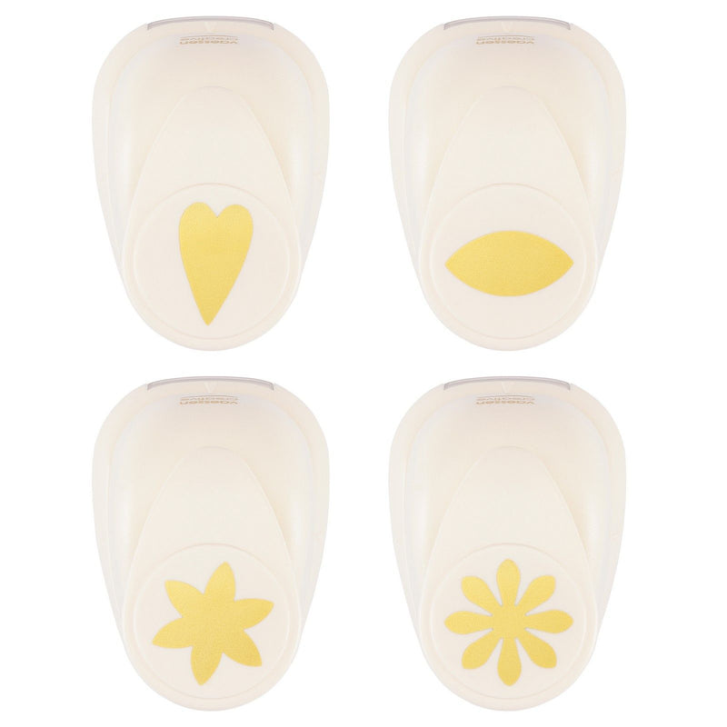 Vaessen creative • figuurpons set hart bloemblaadje bloemen 4st.