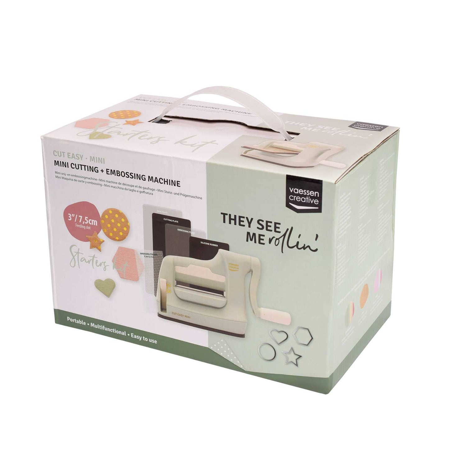 Vaessen creative • cut easy mini snij- en embossingmachine mint
