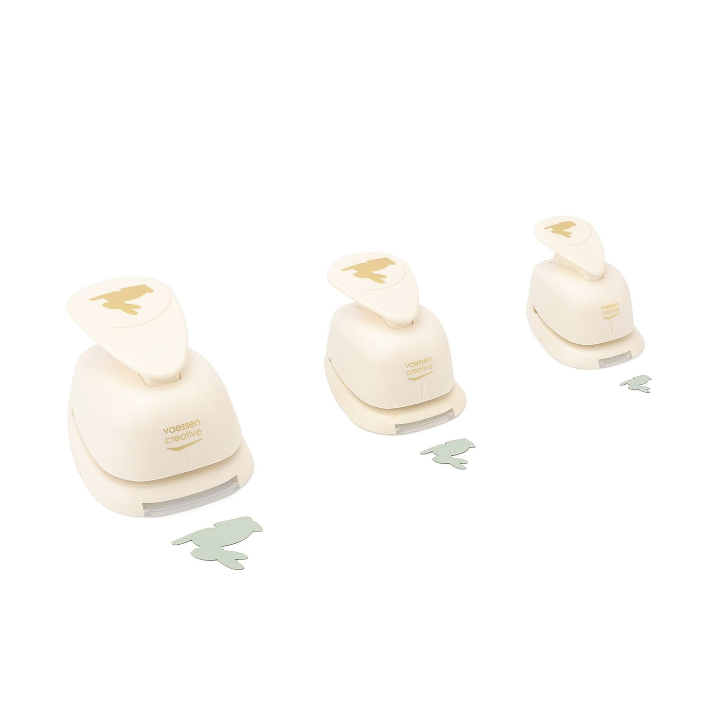 Vaessen creative • juego de punzones para figuras conejos 3 piezas.