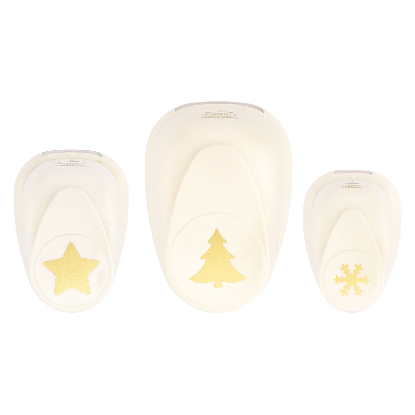 Vaessen creative • figuurpons set sneeuwvlok ster kerstboom 3st.