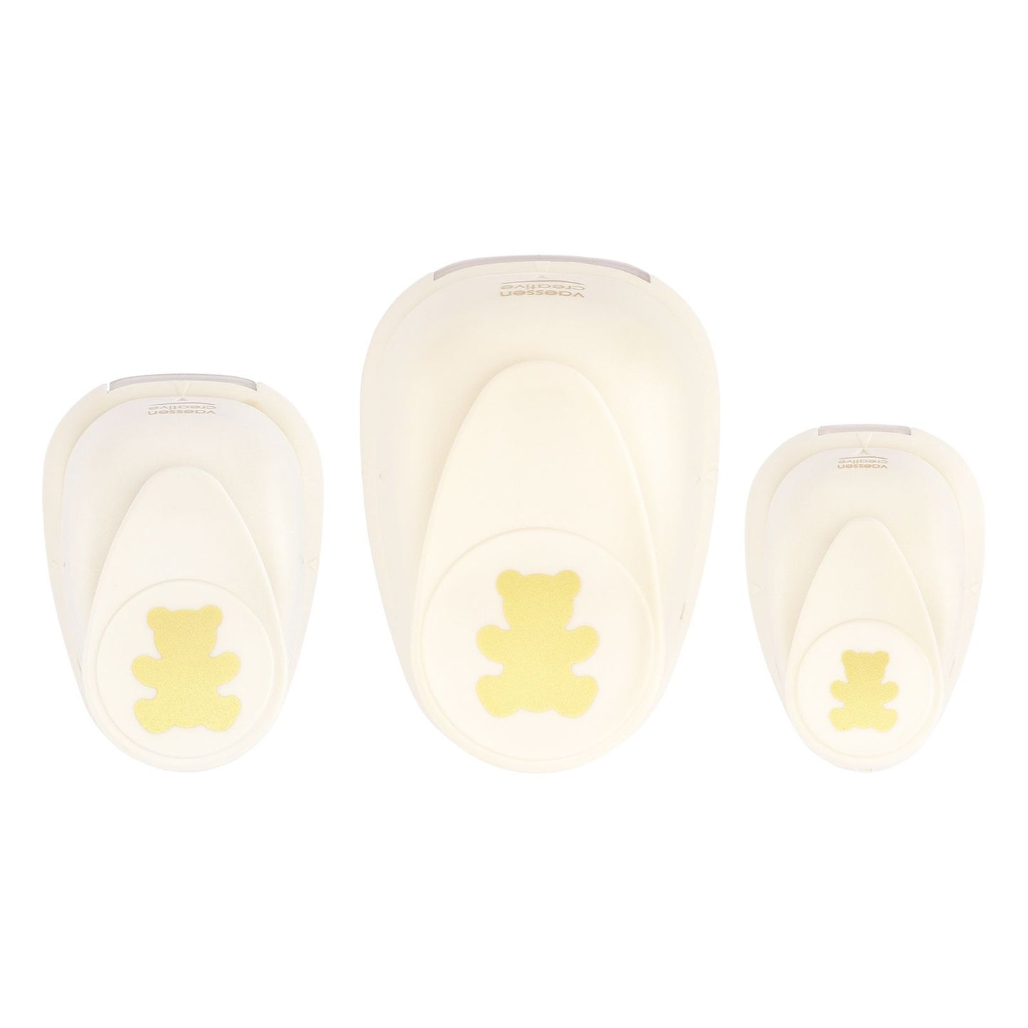 Vaessen creative • set di punzoni per figure orsetti 3 pz.
