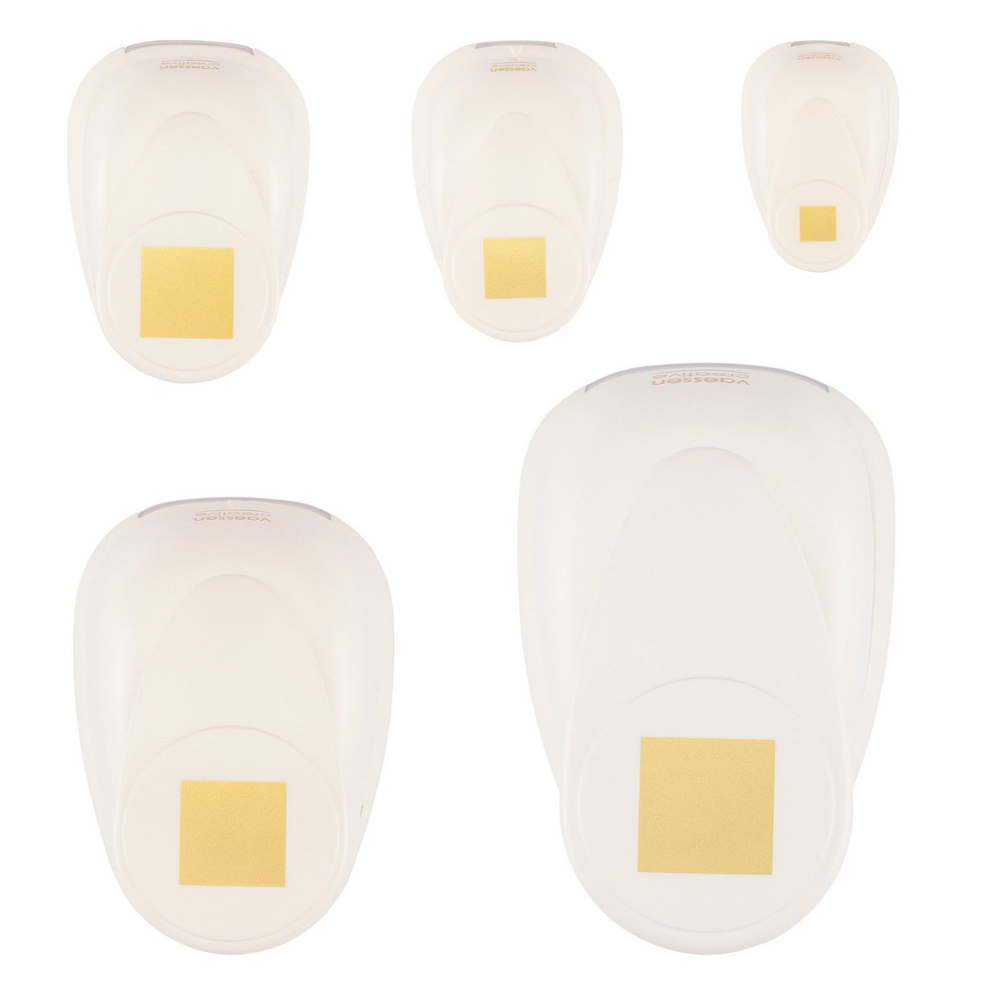 Vaessen creative • set di punzoni per figure quadrati 5 pz.