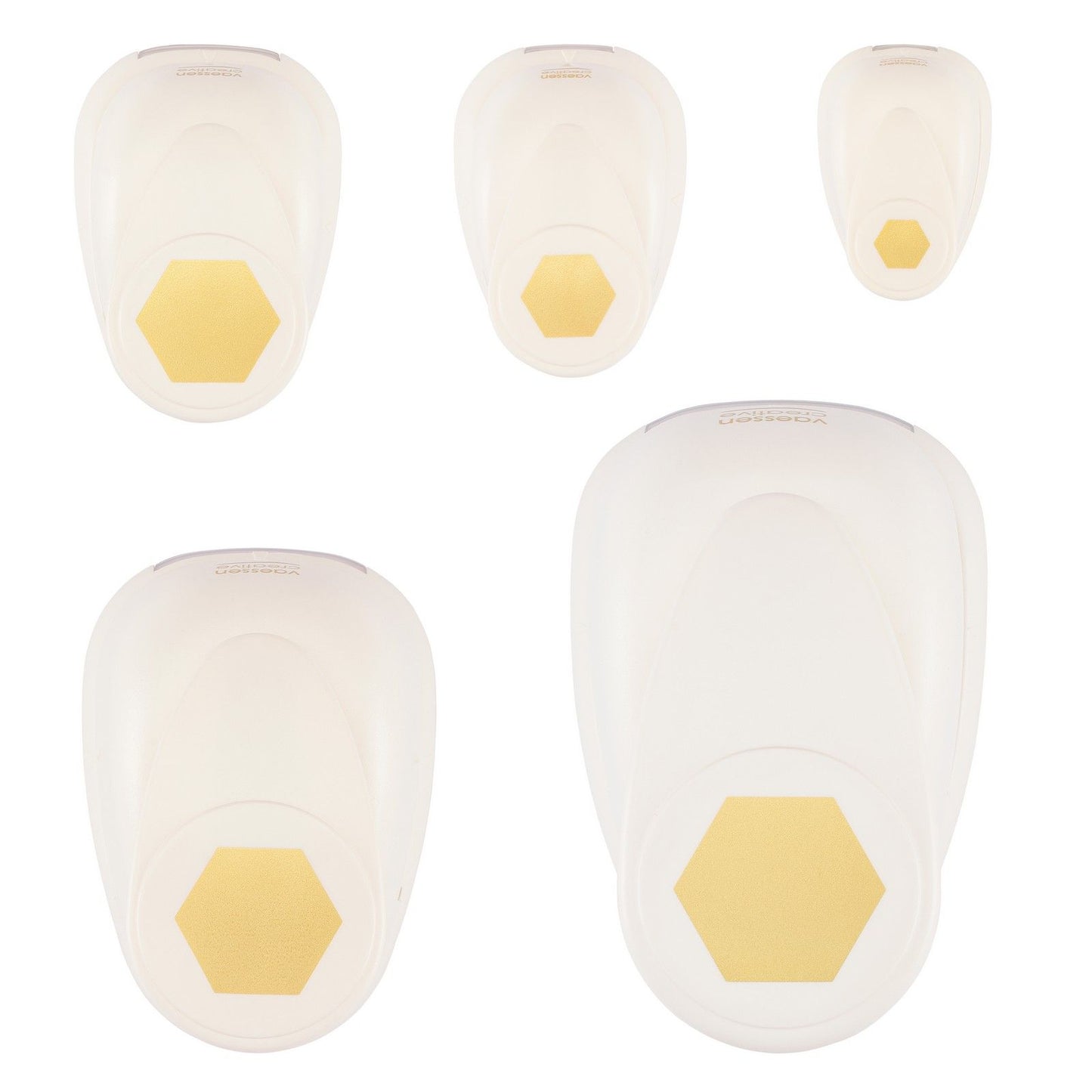 Vaessen creative • set di punzoni per figure esagoni 5 pz.
