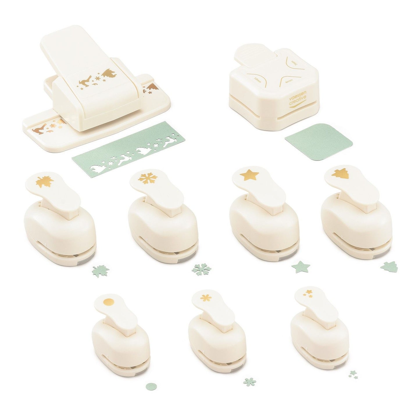 Vaessen creative • figuurpons set kerst divers 9st.