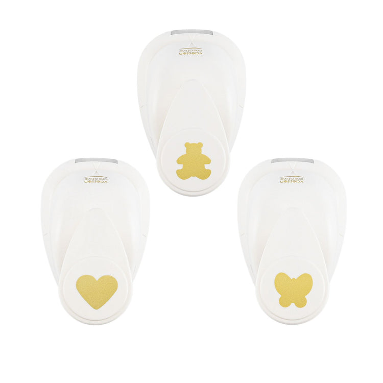 Vaessen creative • set di figurine orsetto cuore farfalla piccolo 3 pezzi