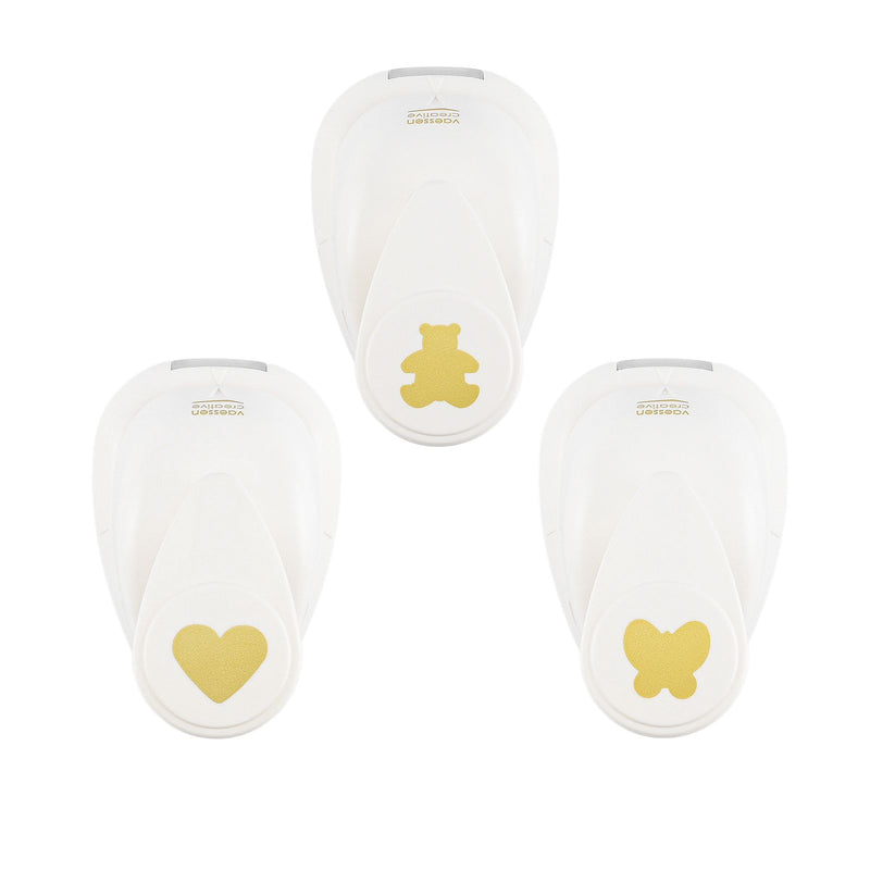 Vaessen creative • set di figurine orsetto cuore farfalla piccolo 3 pezzi
